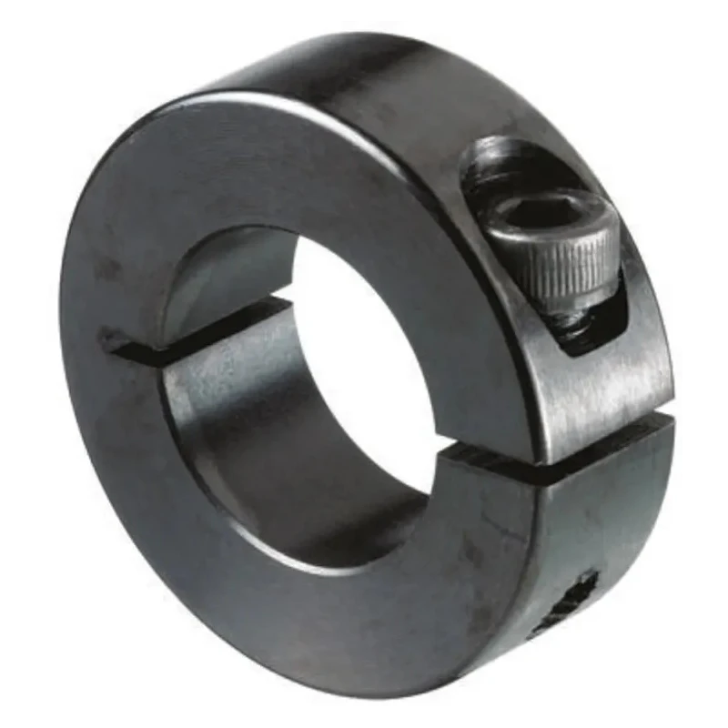 Huco Steel One Piece Shaft Collar Clamp Screw, Bore 28mm, OD 48mm, Width 15mm, Black Oxide Finish 046101028
