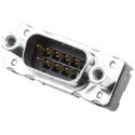 HARTING 9 Way Straight 2.74 mm Pitch Through Hole D-Sub Connector with 4 to 40 UNC Threaded Insert Male 09651616713