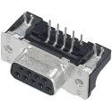 HARTING D-Sub 15 Way Right Angle 2.74 mm Pitch Through Hole D-Sub Connector with 4 to 40 UNC Threaded Insert 09662526616