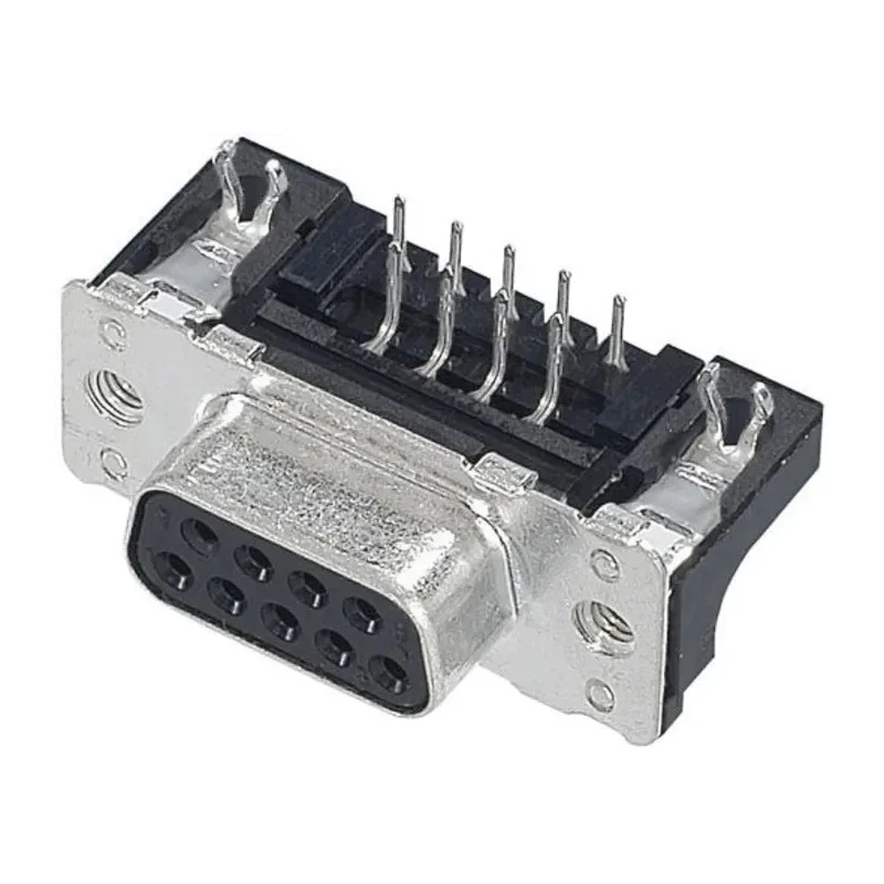 HARTING D-Sub 15 Way Right Angle 2.74 mm Pitch Through Hole D-Sub Connector with 4 to 40 UNC Threaded Insert 09662526616