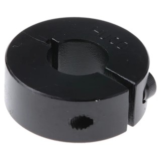 Huco Shaft Collar One Piece Clamp Screw Steel Black Oxide Finish Bore Diameter 10mm OD 24mm Width 9mm 046101010