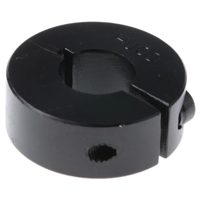 Huco Shaft Collar One Piece Clamp Screw Steel Black Oxide Finish Bore Diameter 10mm OD 24mm Width 9mm 046101010