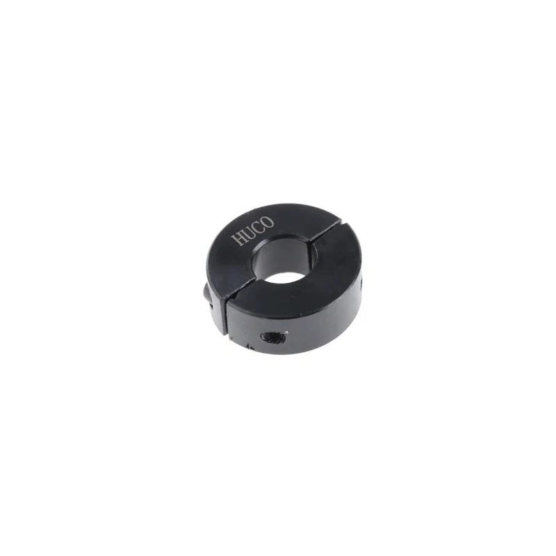 Huco Shaft Collar, Two Piece, Clamp Screw Fastening, Outside Diameter 24mm, Width 9mm, Steel, Black Oxide Finish 046201010