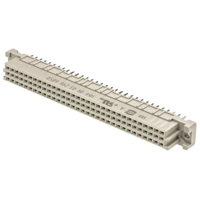 HARTING DIN 41612 Connector 96 Way 2.54 mm Pitch Through Hole Press-in Type C/2 Class C2 Female 3 Row 09032966850