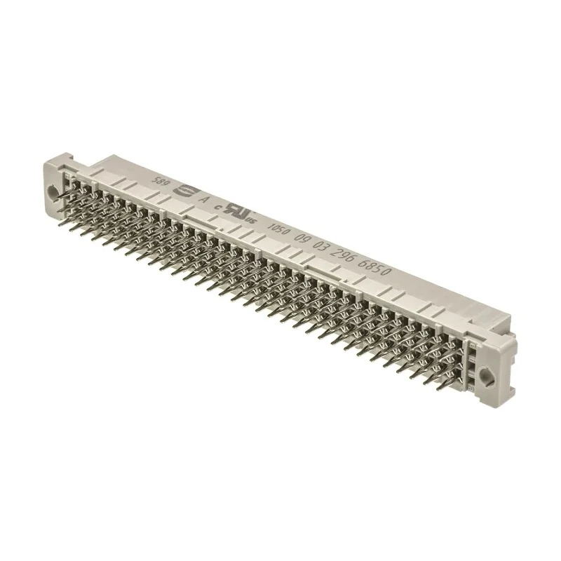 HARTING DIN 41612 Connector 96 Way 2.54 mm Pitch Through Hole Press-in Type C/2 Class C2 Female 3 Row 09032966850