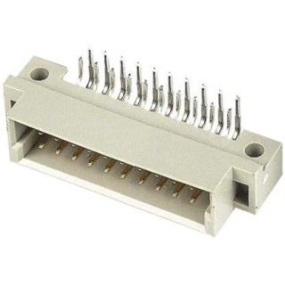 HARTING DIN 41612 20 Way 2.54 mm Pitch Type Through Hole Male Connector 3 Row, Solder Class C2 09241206921