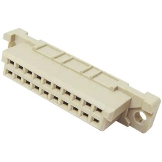 HARTING DIN 41612 20 Way 2.54 mm Pitch Type Through Hole 2 Row Female Straight Connector 09242206824