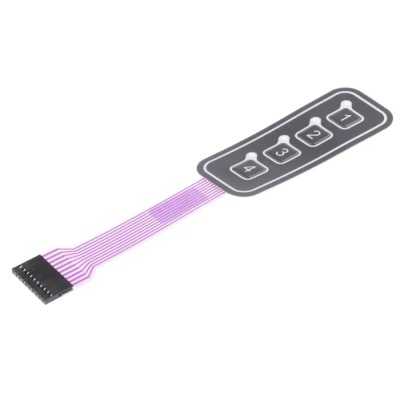APEM 4 Key Illuminated Silver Membrane Keypad AC3559ILL
