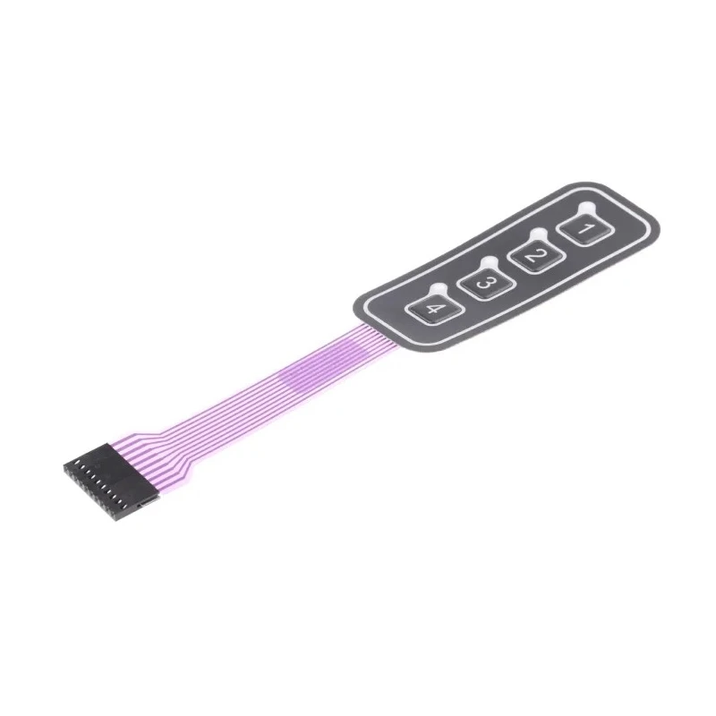 APEM 4 Key Illuminated Silver Membrane Keypad AC3559ILL