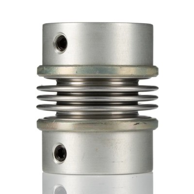 Huco Stainless Steel Bellows Flexible Coupler Aluminium Hub 49.7 mm Length 41 mm OD 48 mm Bore 530.41.4848
