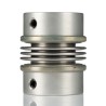 Huco Stainless Steel Bellows Flexible Coupler Aluminium Hub 49.7 mm Length 41 mm OD 48 mm Bore 530.41.4848