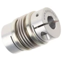 Huco Aluminium Hub Stainless Steel Bellows Clamp Style Flexible Coupler, 26 mm OD 10 mm Bore 37.5 mm Length 536.26.3232