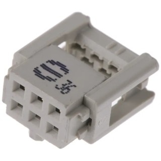 HARTING 6-Way 2-Row Female IDC Connector for Cable 2.54mm Pitch SEK 18 Series 09185067813