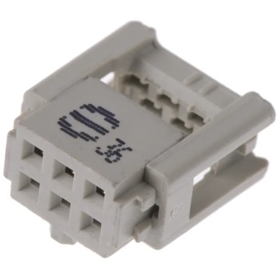 HARTING 6-Way 2-Row Female IDC Connector for Cable 2.54mm Pitch SEK 18 Series 09185067813
