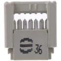 HARTING 6-Way 2-Row Female IDC Connector for Cable 2.54mm Pitch SEK 18 Series 09185067813