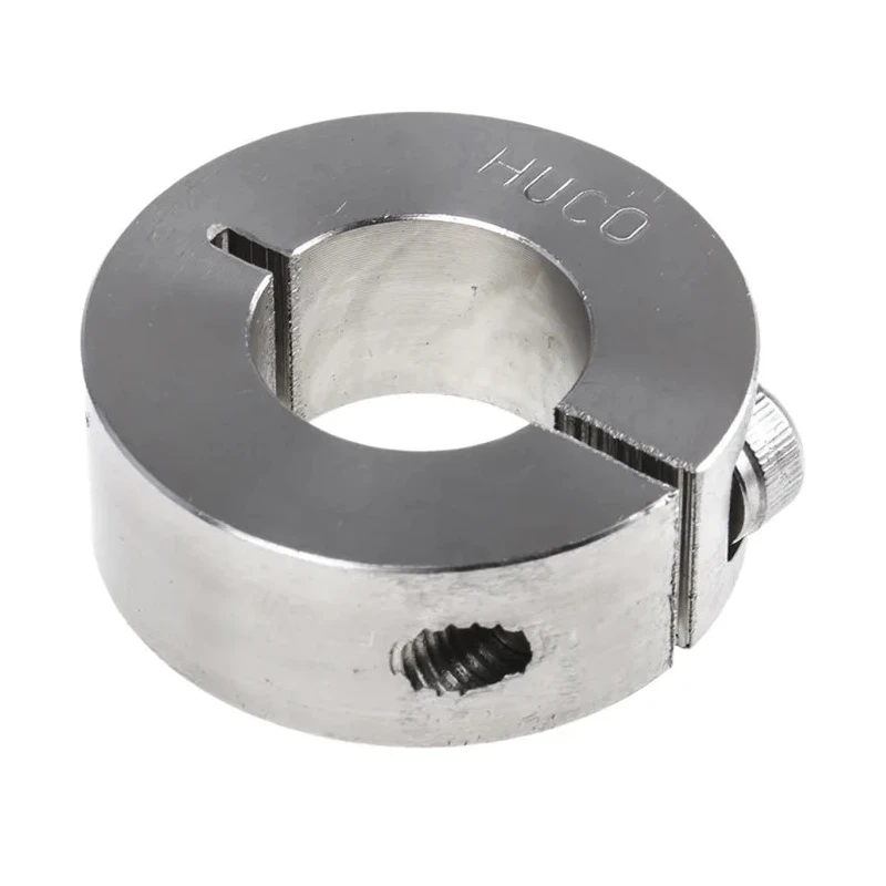 Huco Stainless Steel One Piece Clamp Screw Shaft Collar, OD 40 mm, Width 15 mm 046102020