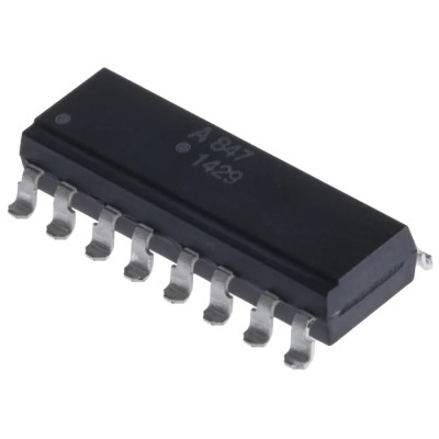 Broadcom DC Input 4-Channel Surface Mount Optocoupler 16-Pin PDIP ACPL-847-300E