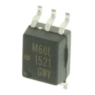 Broadcom DC Input Optocoupler, Surface Mount, 5-Pin SOIC Package, 1 Channel, 3750V AC Isolation, 20mA Max ACPL-M60L-000E