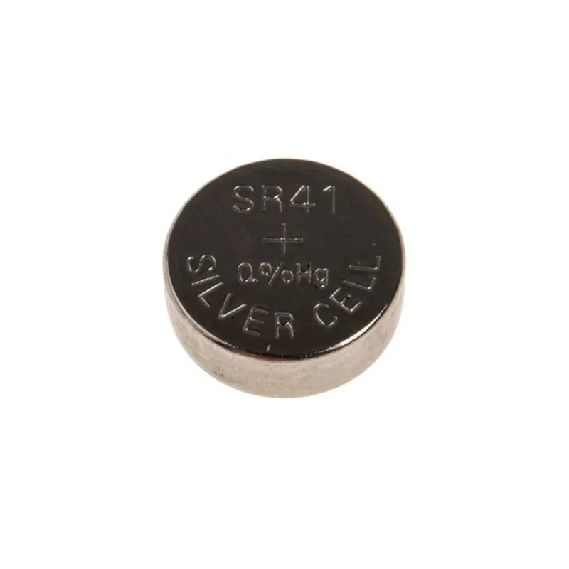 RS PRO Silver Oxide Button Battery 1.55 V 7.9 mm Diameter 3.6 mm Height 42 mAh Capacity Pack of 5 SR41
