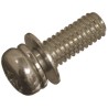 Yahata Neji Plain Steel Pan Head Sems Screw with Plain Washer M2.6 Thread Size, 5 mm Length P-4 3MC 2.6X5