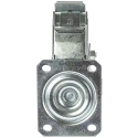 LAG Braked Swivel Castor, 230 kg Load Capacity, 200 mm Rubber Wheel, Galvanised Steel Frame, Roller Bearing, Model 12286 FR