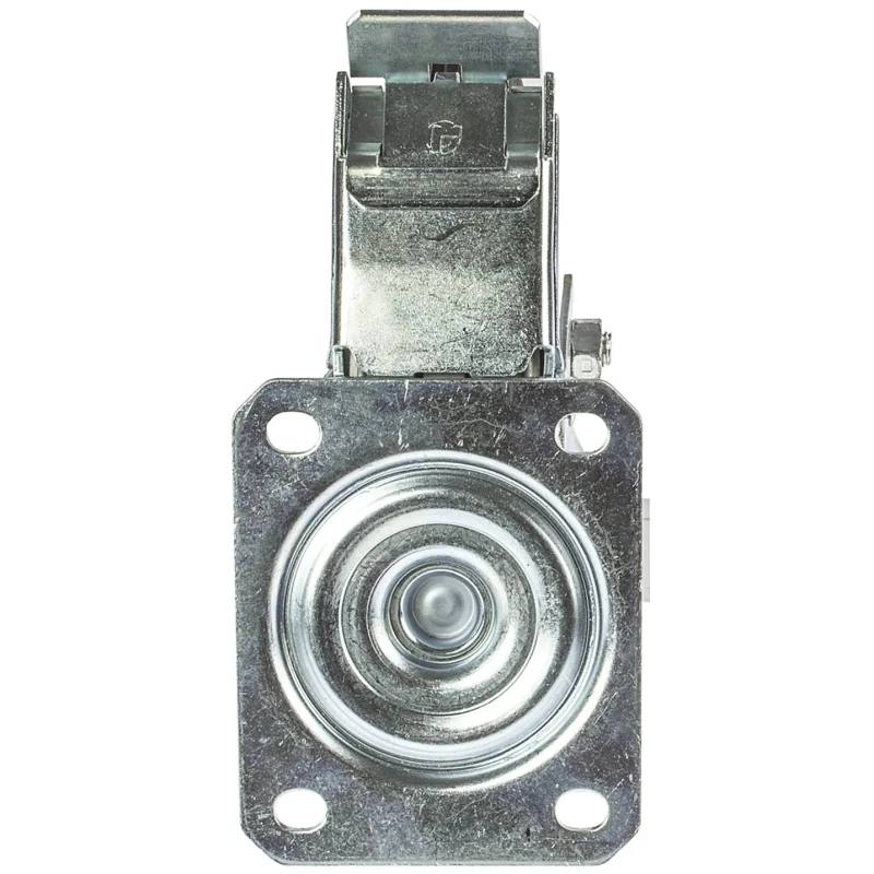 LAG Braked Swivel Castor, 230 kg Load Capacity, 200 mm Rubber Wheel, Galvanised Steel Frame, Roller Bearing, Model 12286 FR