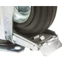 LAG Braked Swivel Castor, 230 kg Load Capacity, 200 mm Rubber Wheel, Galvanised Steel Frame, Roller Bearing, Model 12286 FR