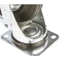 LAG Braked Swivel Castor, 230 kg Load Capacity, 200 mm Rubber Wheel, Galvanised Steel Frame, Roller Bearing, Model 12286 FR