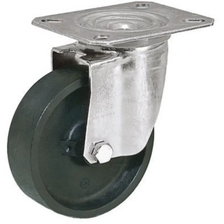 LAG Swivel Castor, 120 kg Load Capacity, 80 mm Thermoplastic Wheel, Galvanised Steel Frame, Model 28702