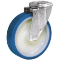 LAG Swivel Castor, 200 kg Load Capacity, 100 mm Polyurethane Wheel, 129 mm Height, Roller Bearing Hub 36639 FC
