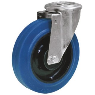 LAG Swivel Castor Wheel 180 kg Load Capacity 125 mm Rubber Wheel 40 mm Width Nylon Hub 32509BFC