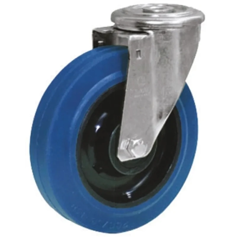 LAG Swivel Castor Wheel 180 kg Load Capacity 125 mm Rubber Wheel 40 mm Width Nylon Hub 32509BFC