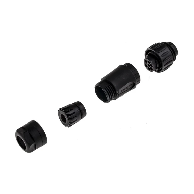 Amphenol Industrial Circular Connector 6 Contacts Cable Mount Plug Male IP67 Ecomate M Series C016-10H006-000-12