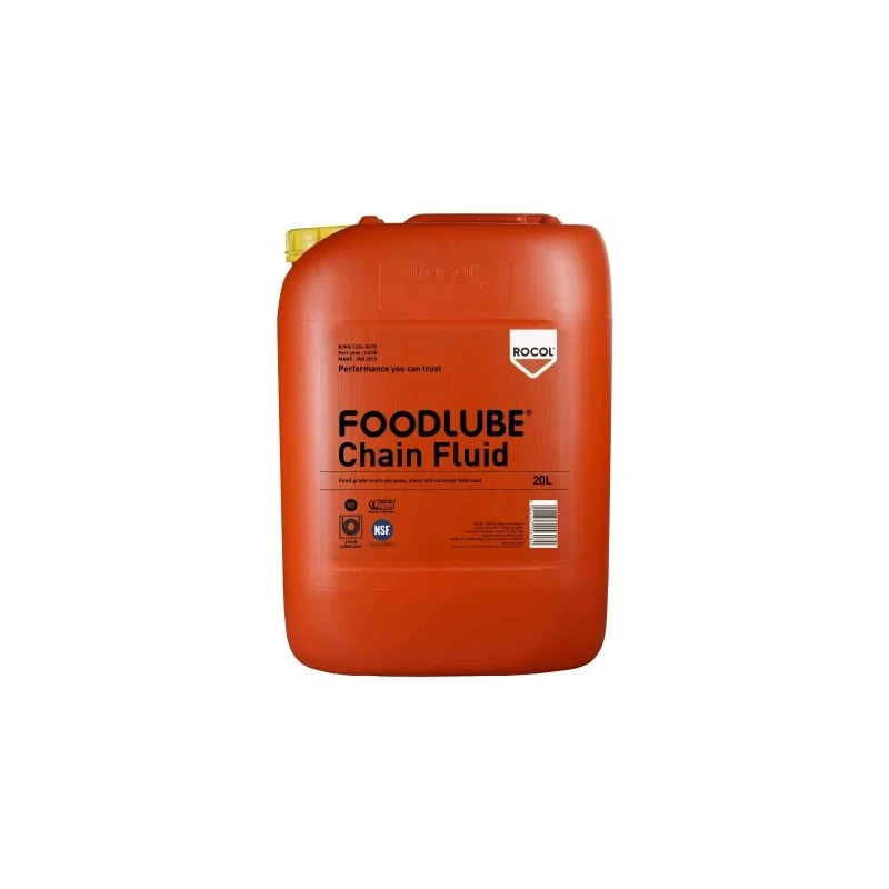 Rocol Foodlube® Chain Fluid Lubricant Polyalphaolefin 20 L Jerry Can Food Safe 15505