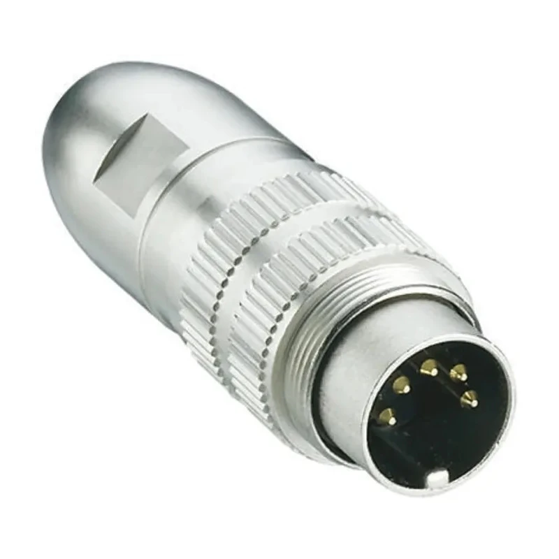 Lumberg 14 Pole Straight M16 DIN Plug, Threaded Cable Mount, Shielded Copper Zinc Alloy Housing, Gold over Nickel 0332 14
