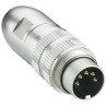 Lumberg 14 Pole Straight M16 DIN Plug, Threaded Cable Mount, Shielded Copper Zinc Alloy Housing, Gold over Nickel 0332 14