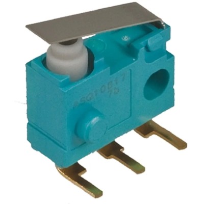 Panasonic Leaf Lever Micro Switch Right Angle PCB Terminal 100mA 30V DC SPDT IP67 ASQ10717
