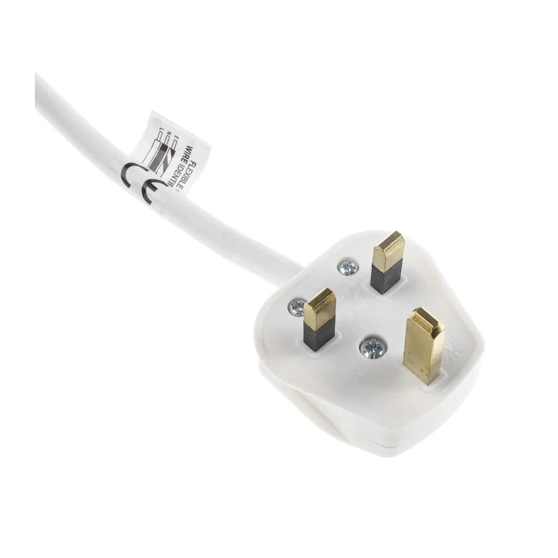 RS PRO 5 m 4 Socket Type G British Extension Lead Power Strips 13A Polycarbonate White 696-3648