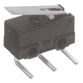 Panasonic Hinge Lever Ultra Miniature Micro Switch, Right Angle PCB Terminal, 2A, 125 V AC, 30 V DC AH1762-A