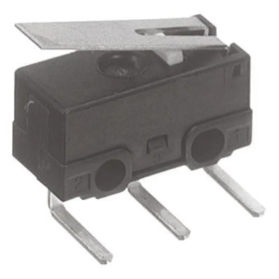 Panasonic Hinge Lever Ultra Miniature Micro Switch, Right Angle PCB Terminal, 2A, 125 V AC, 30 V DC AH1762-A