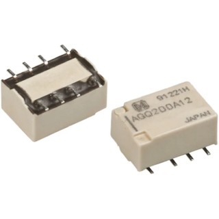 Panasonic Surface Mount Signal Relay 12V DC Coil 1A DPDT, 10.6 x 7.2 x 5.4 mm Compact Flat Body AGQ210A12