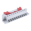 Phoenix Contact HCC Series Non-Fused Terminal Block 10-Way DIN Rail Mount 500V 25A Screw Termination 1600014