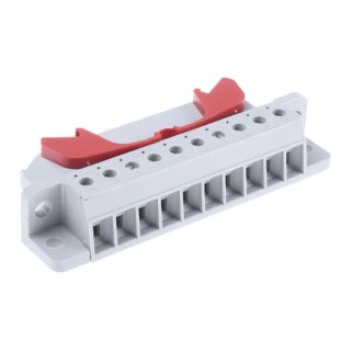 Phoenix Contact HCC Series Non-Fused Terminal Block 10-Way DIN Rail Mount 500V 25A Screw Termination 1600014