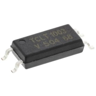 Vishay DC Input Optocoupler, Surface Mount, Transistor Output, 4-Pin SOP, 1.6V Forward Voltage, 60mA Input Current, TCLT1003