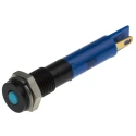 RS PRO Blue Panel Mount Indicator 12V dc 20mA Solder Tab IP67 Flush Bezel 700-1621