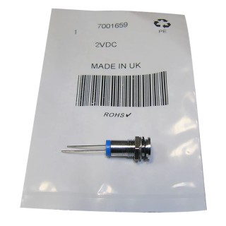 RS PRO Red Panel Mount Indicator 2V DC 20mA IP67 Flush Bezel Silver IP67