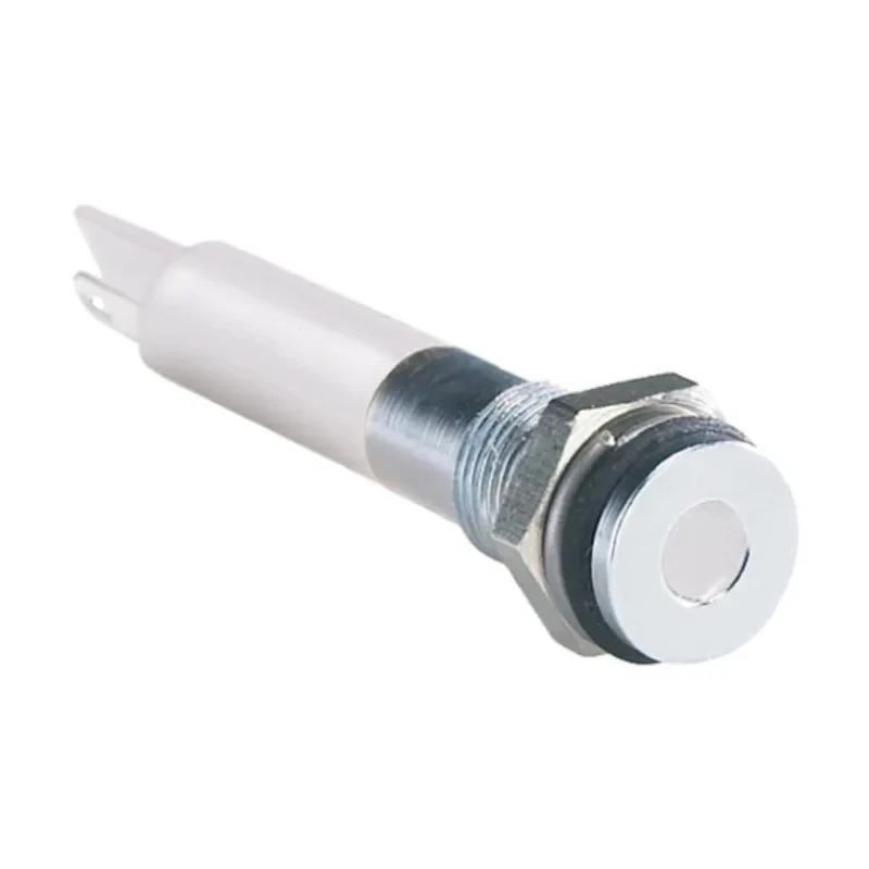 RS PRO White Panel Mount Indicator 24V DC 20mA Solder Tab Termination IP67 Flush Bezel 700-1599