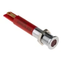 RS PRO Red Panel Mount Indicator 220V AC 20mA Solder Tab Termination IP67 Flush Bezel 700-1693