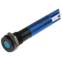 RS PRO Blue Panel Mount Indicator 12V DC 20mA Solder Tab IP67 Flush Bezel 700-1744