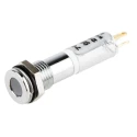 RS PRO Panel Mount Indicator 24V DC 20mA Solder Tab Termination IP67 Flush Silver Bezel 700-1716